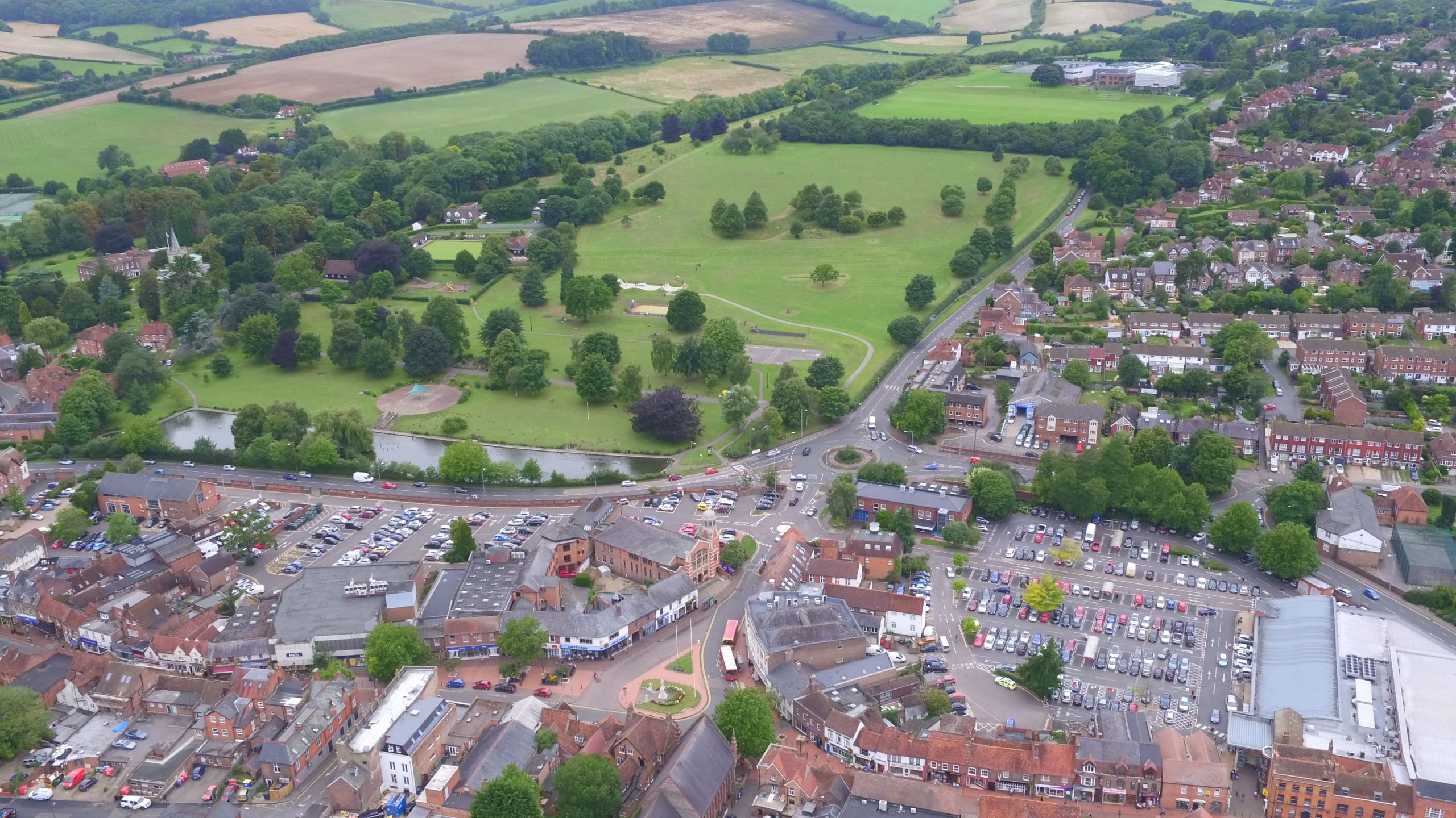 Aerial shot of Chesham